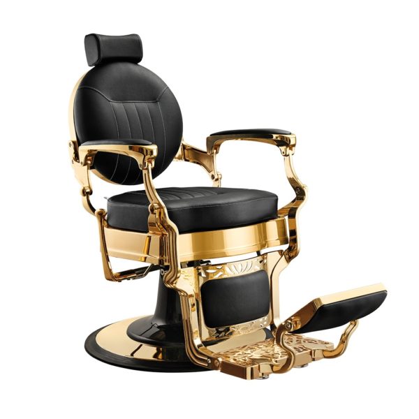 Барбер кресло CAESAR Gold Black VIP01